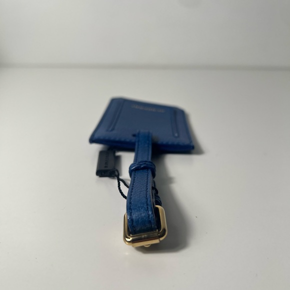 Burberry Bright Navy Leather Luggage Bag Travel Suitcase Tag Keychain - Picture 6 of 9